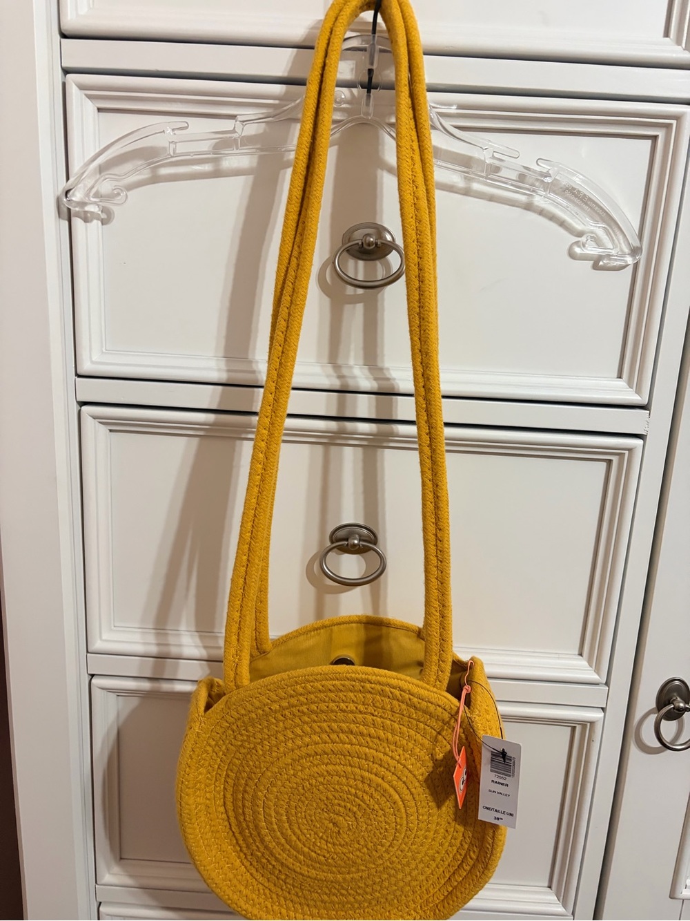 ARITZIA Main Character Rainier bag| Yellow Round Woven Shoulder Bag